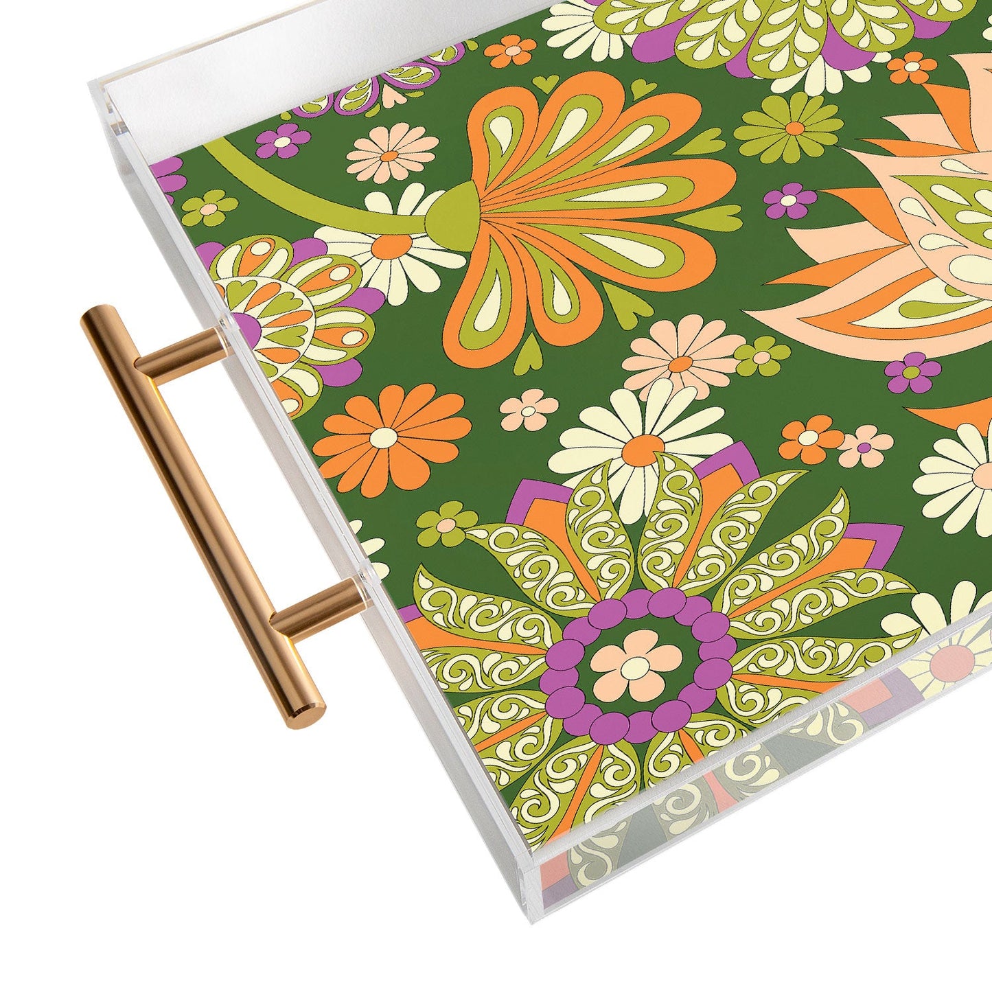 Jenean Morrison Perennial Garden Green Acrylic Tray