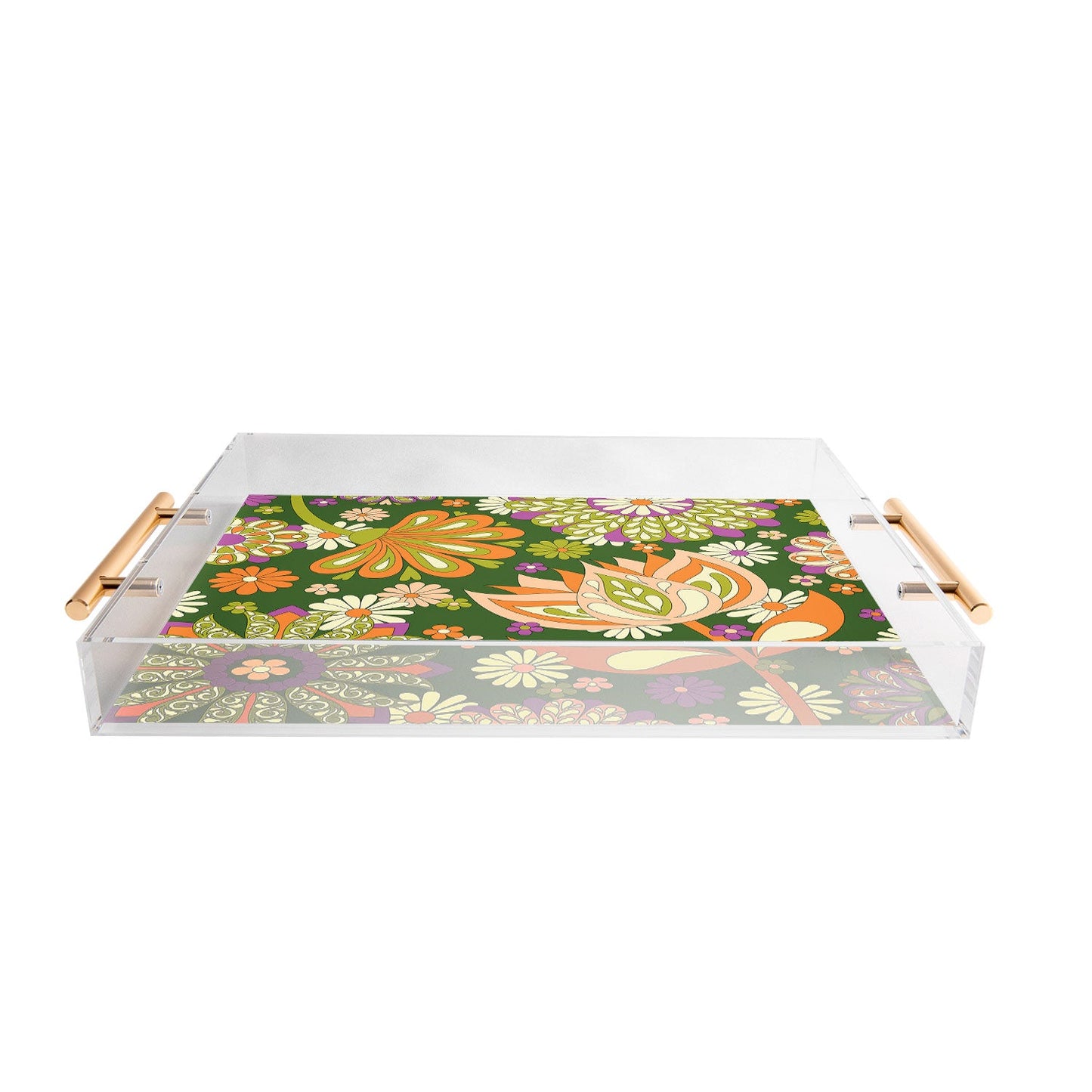 Jenean Morrison Perennial Garden Green Acrylic Tray