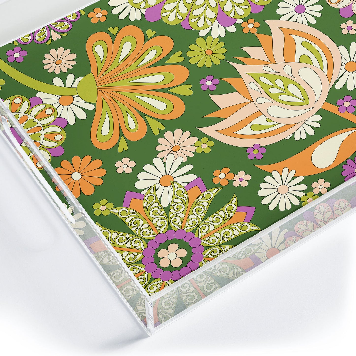 Jenean Morrison Perennial Garden Green Acrylic Tray