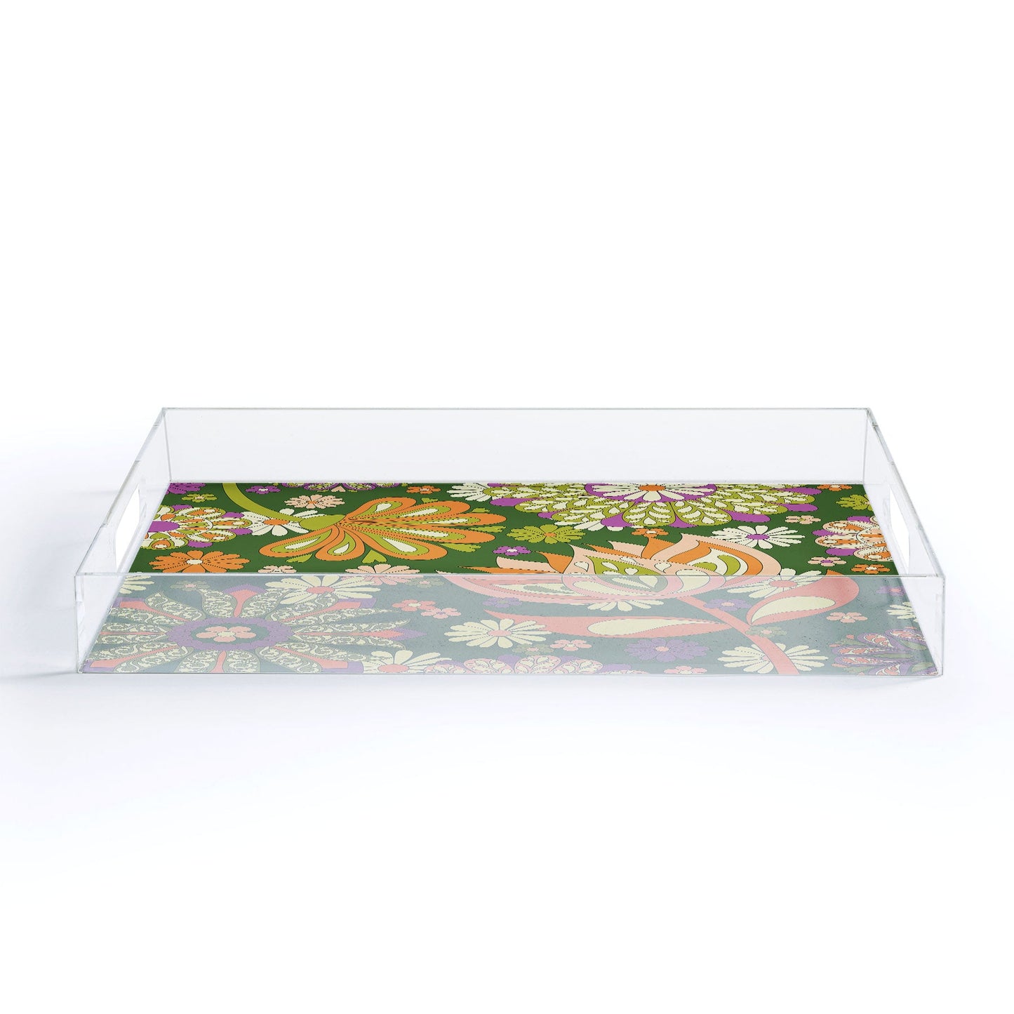 Jenean Morrison Perennial Garden Green Acrylic Tray