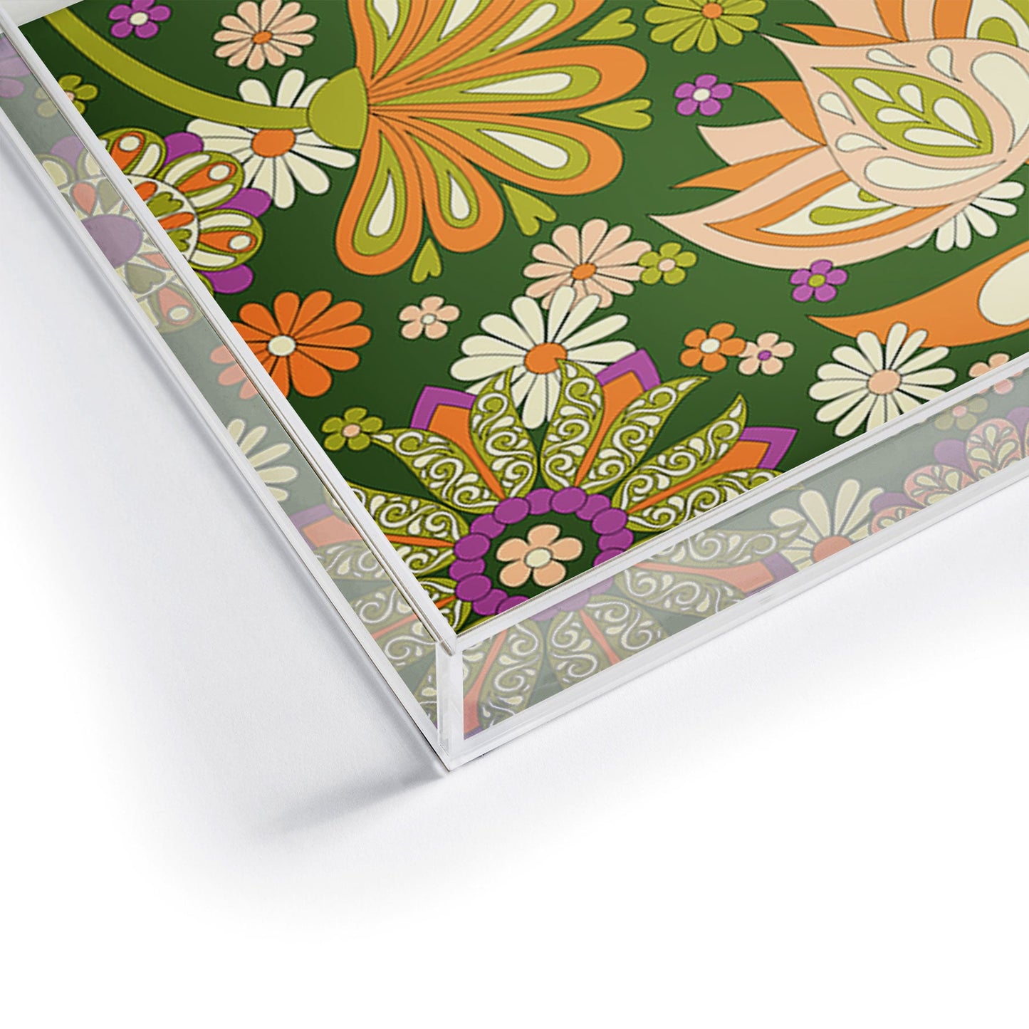 Jenean Morrison Perennial Garden Green Acrylic Tray