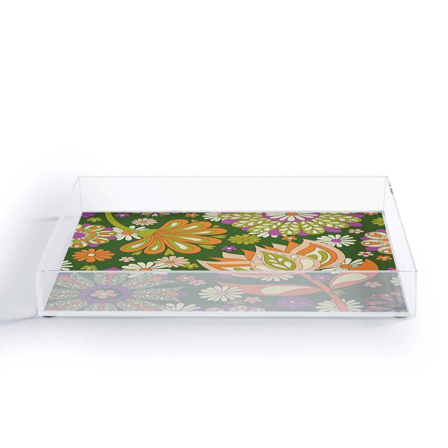 Jenean Morrison Perennial Garden Green Acrylic Tray