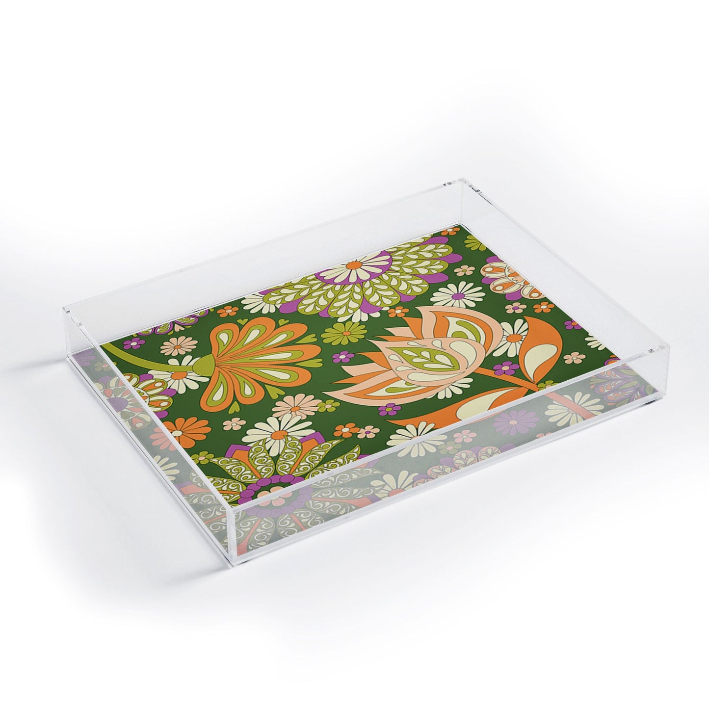Jenean Morrison Perennial Garden Green Acrylic Tray