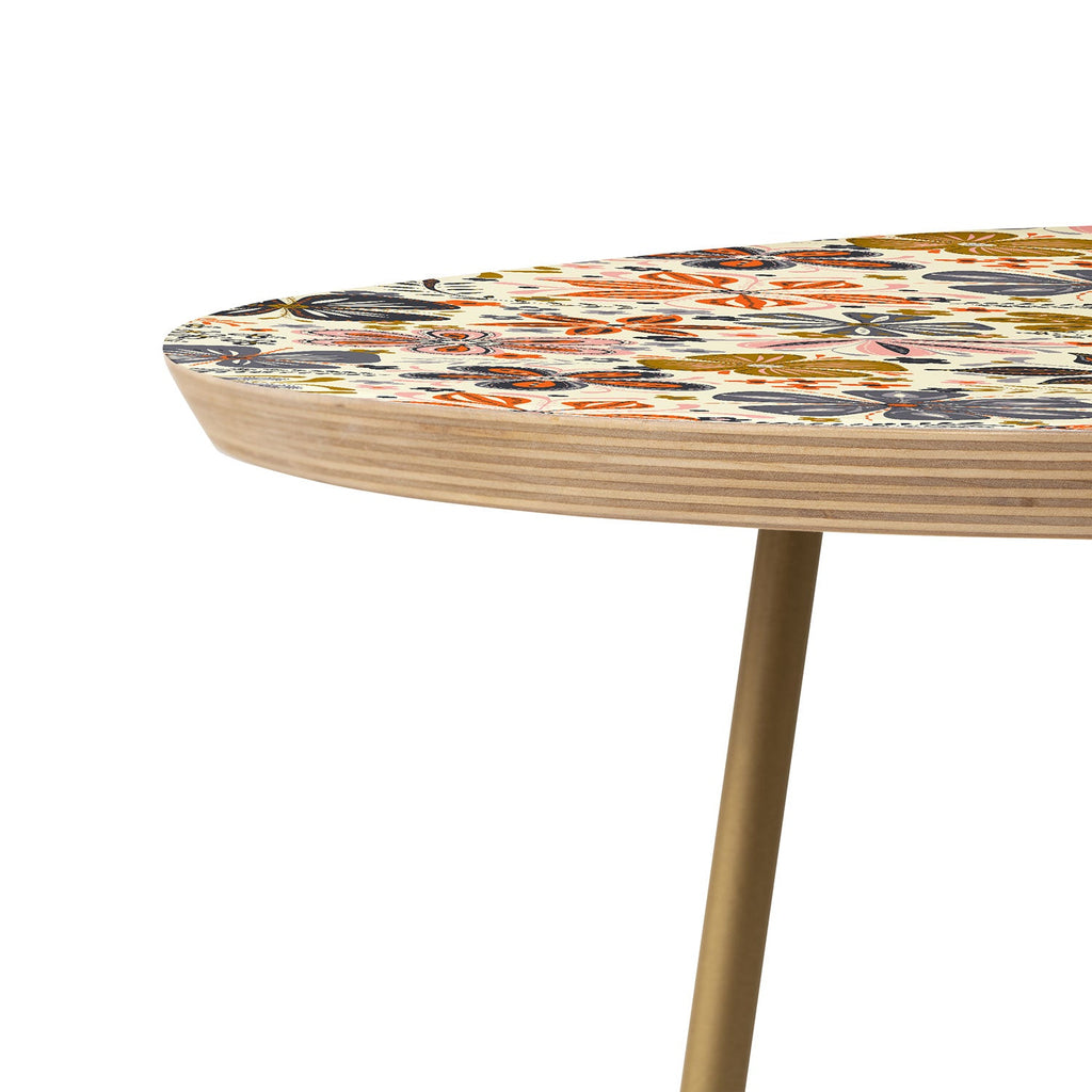 Jenean Morrison Petal Pop in Blue Round Side Table