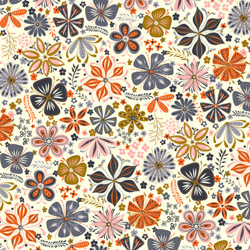 Jenean Morrison Petal Pop in Blue Shower Curtain