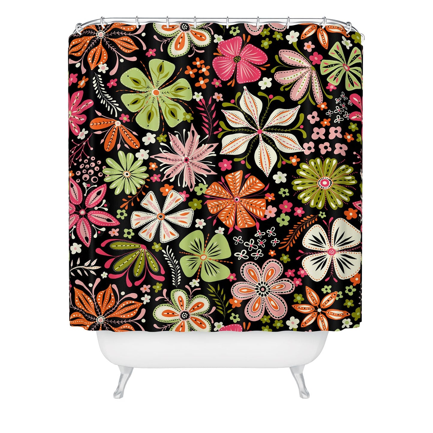 Jenean Morrison Petal Pop in Pink Shower Curtain