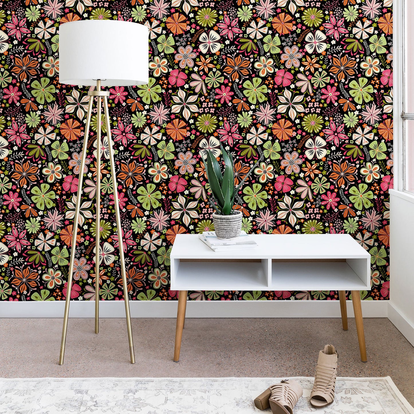 Jenean Morrison Petal Pop in Pink Wallpaper