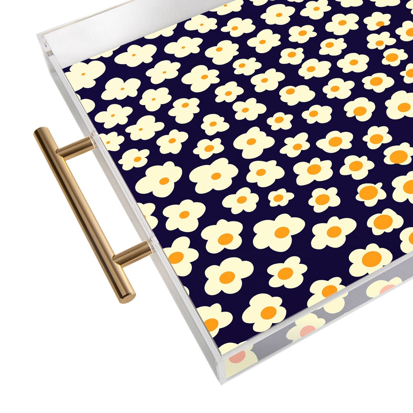 Jenean Morrison Sunny Side Floral Acrylic Tray