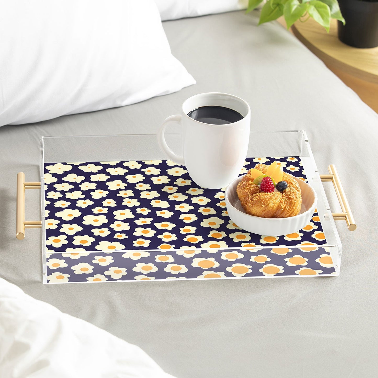 Jenean Morrison Sunny Side Floral Acrylic Tray