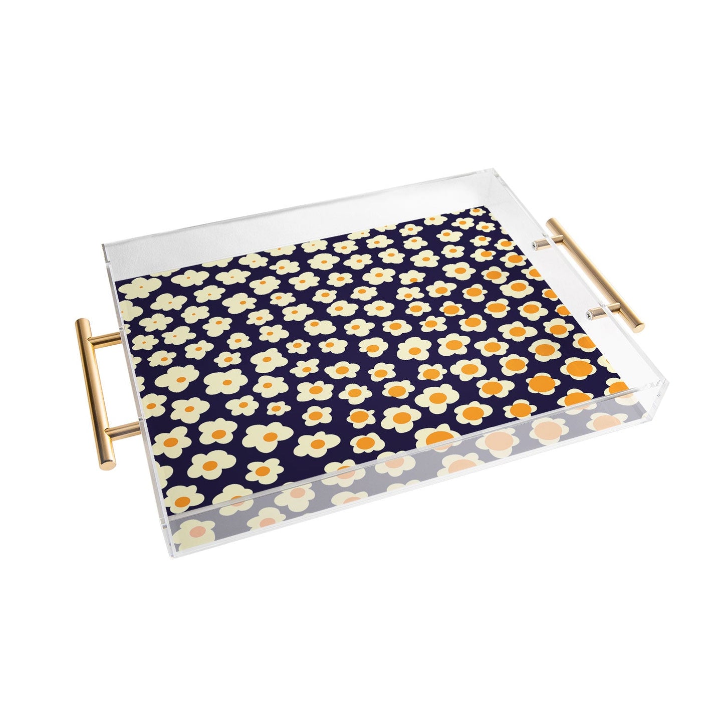 Jenean Morrison Sunny Side Floral Acrylic Tray