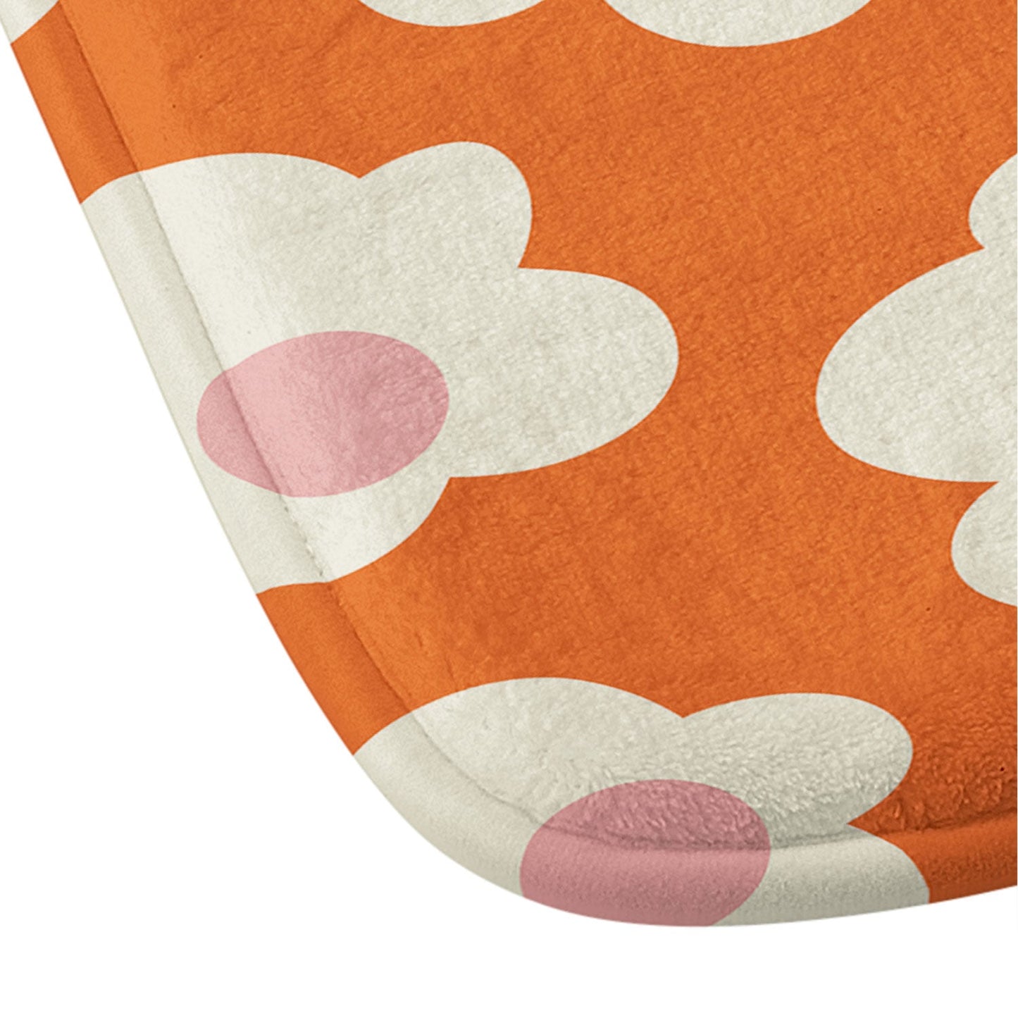 Jenean Morrison Sunny Side Floral in Orange Memory Foam Bath Mat