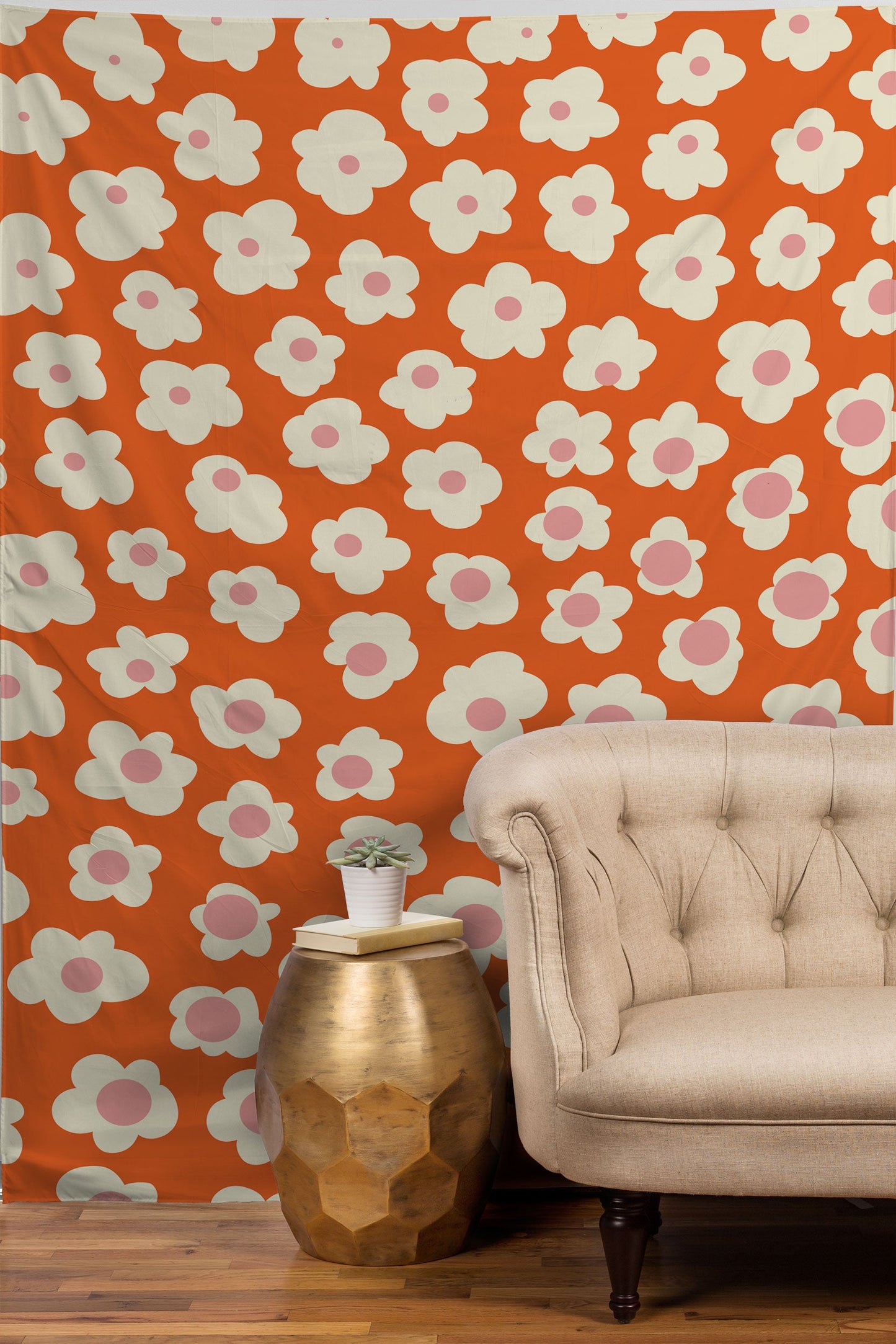 Jenean Morrison Sunny Side Floral in Orange Tapestry
