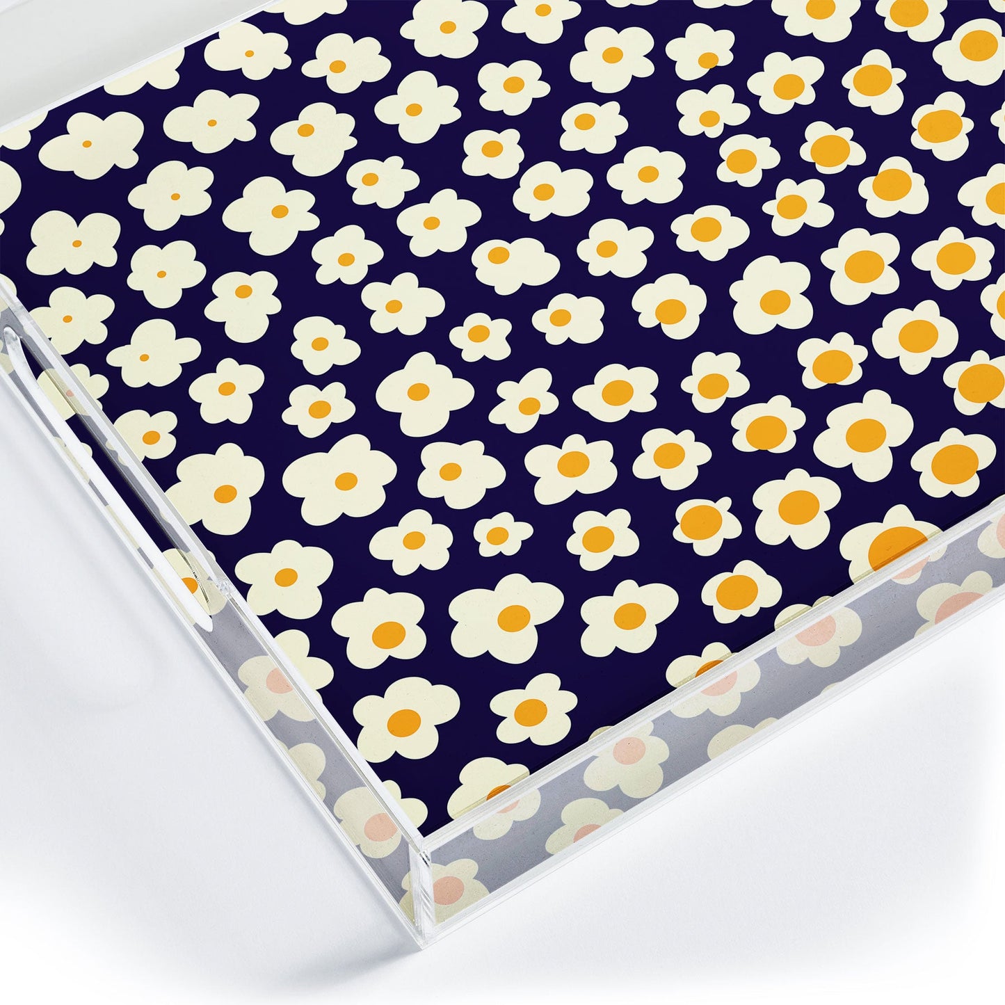 Jenean Morrison Sunny Side Floral Acrylic Tray