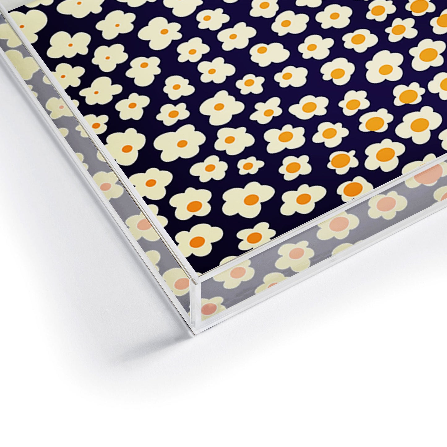 Jenean Morrison Sunny Side Floral Acrylic Tray
