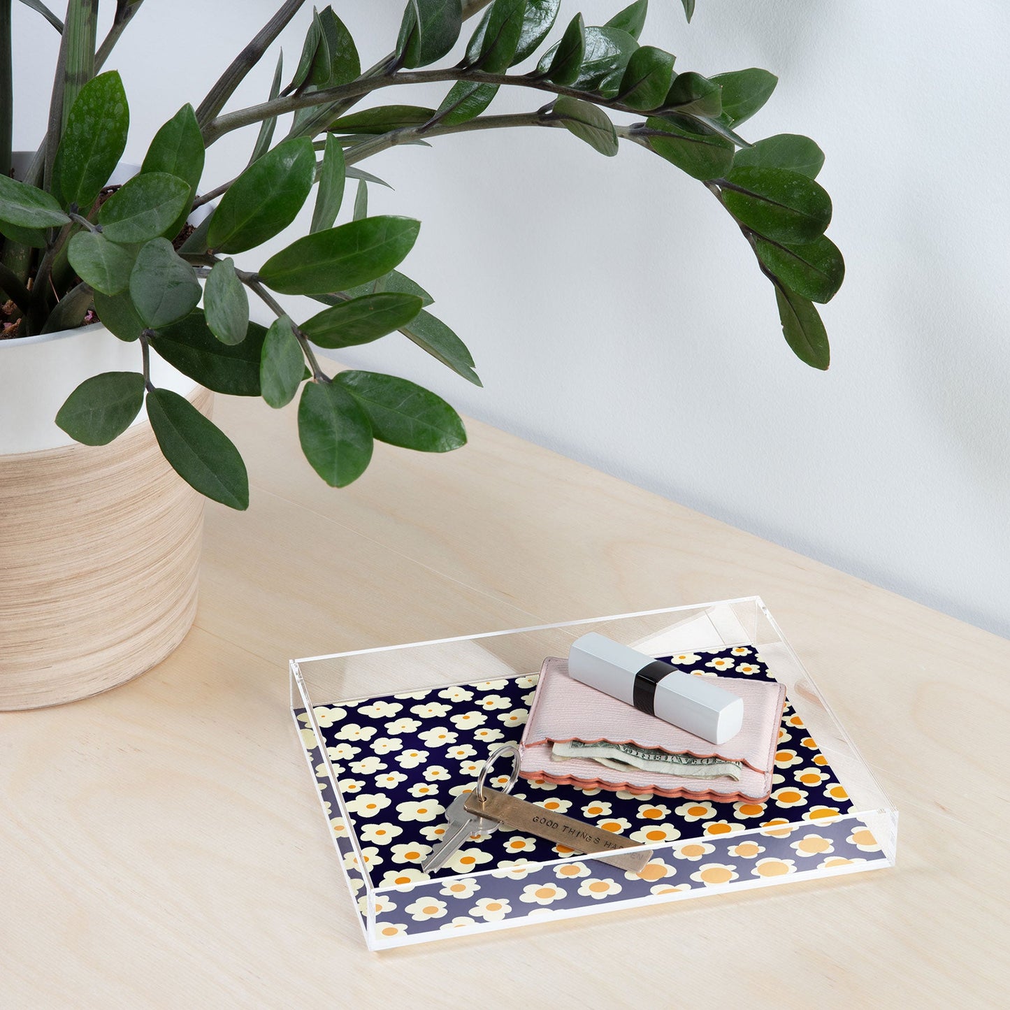 Jenean Morrison Sunny Side Floral Acrylic Tray