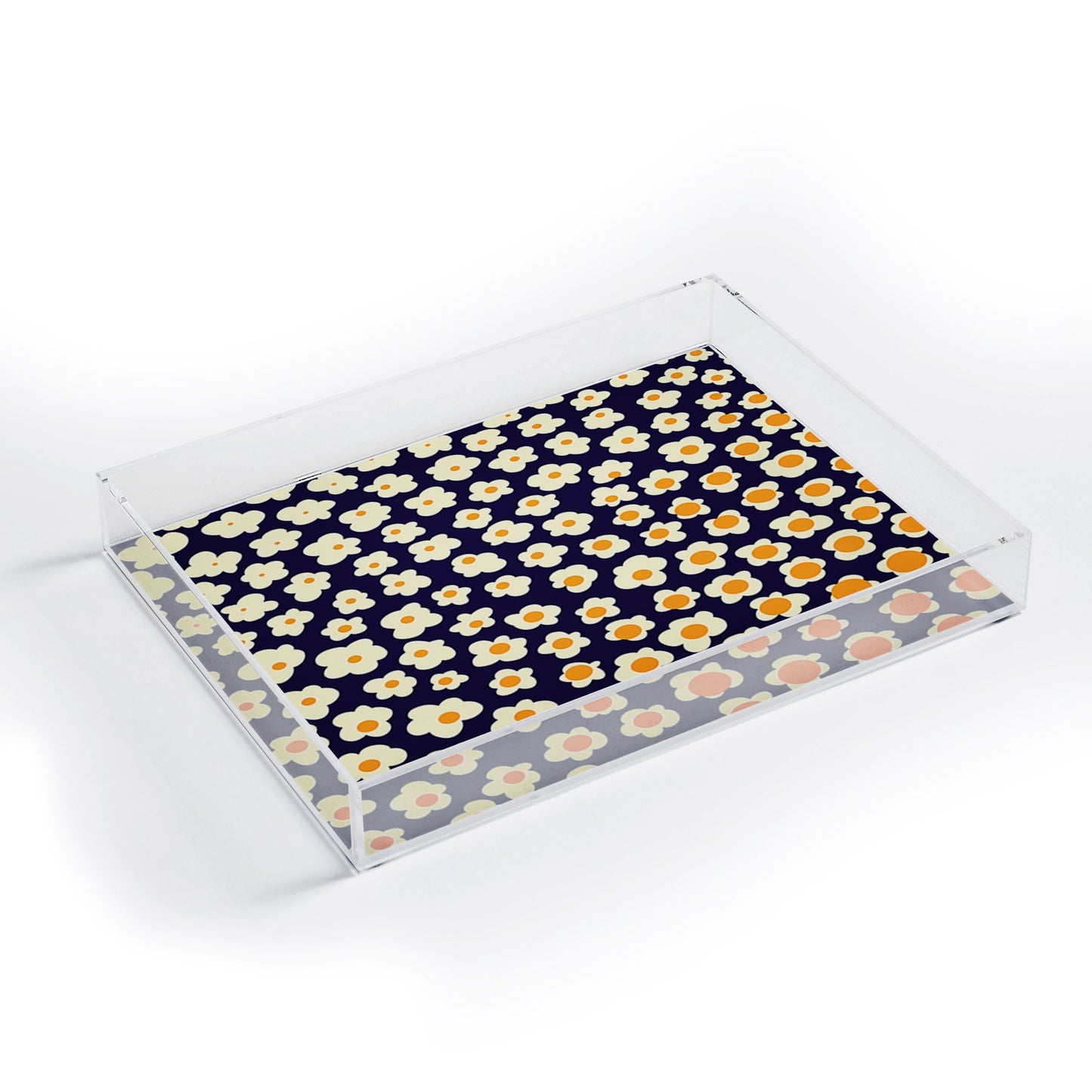 Jenean Morrison Sunny Side Floral Acrylic Tray