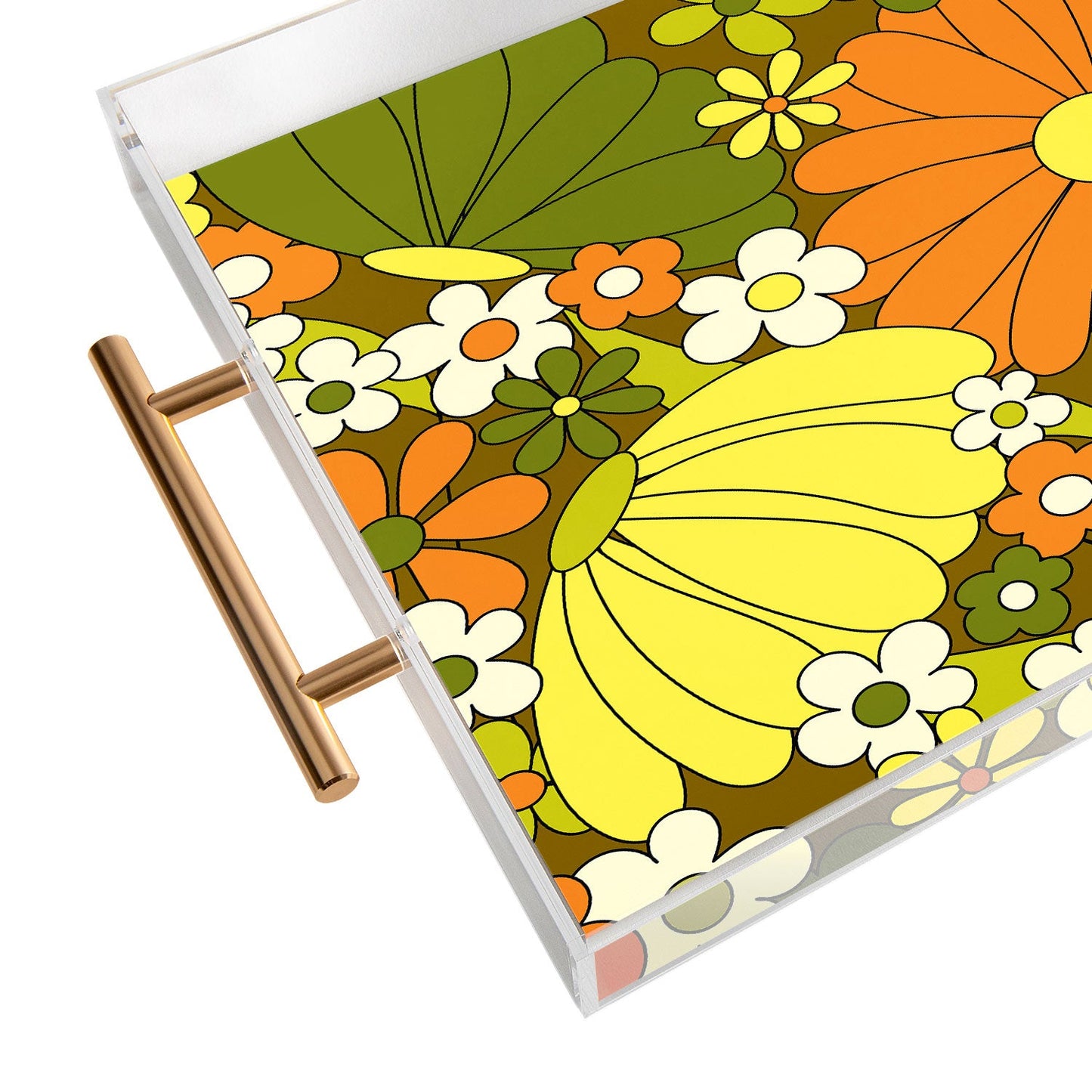 Jenean Morrison Vintage Pillowcase Green Acrylic Tray