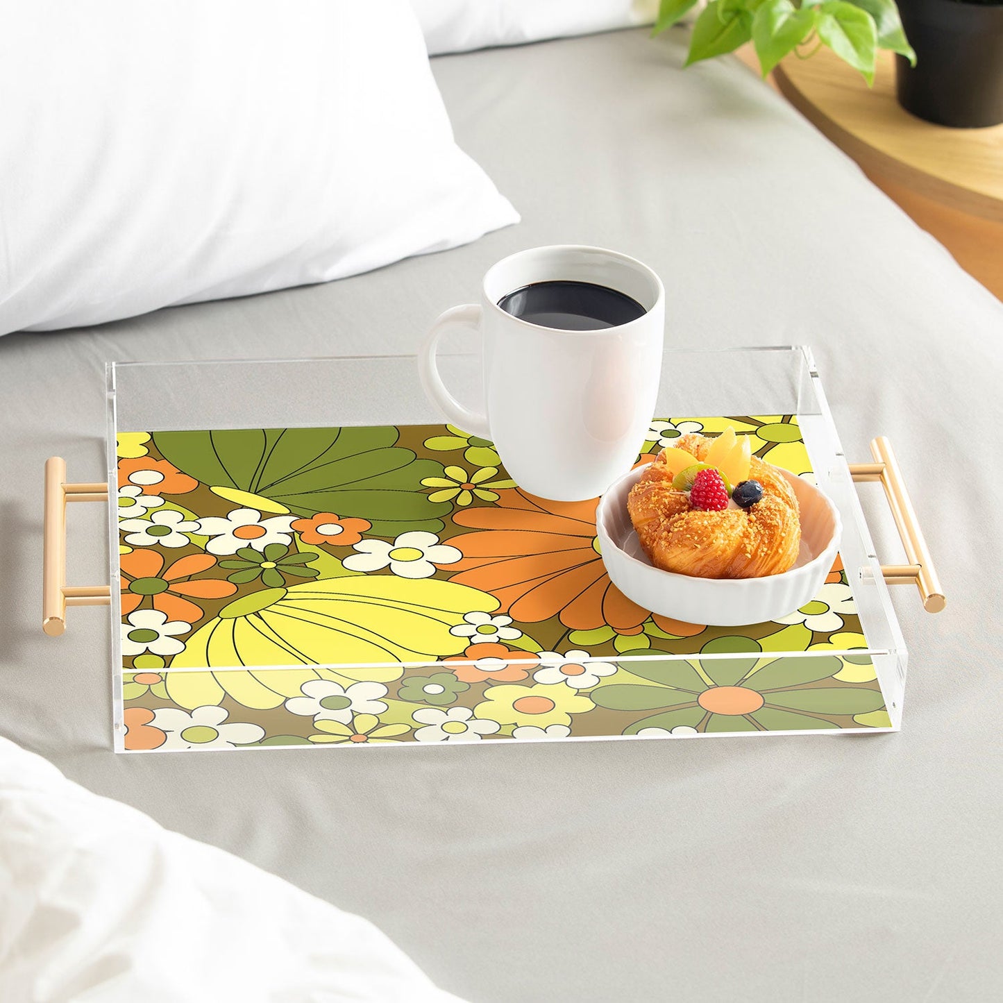 Jenean Morrison Vintage Pillowcase Green Acrylic Tray