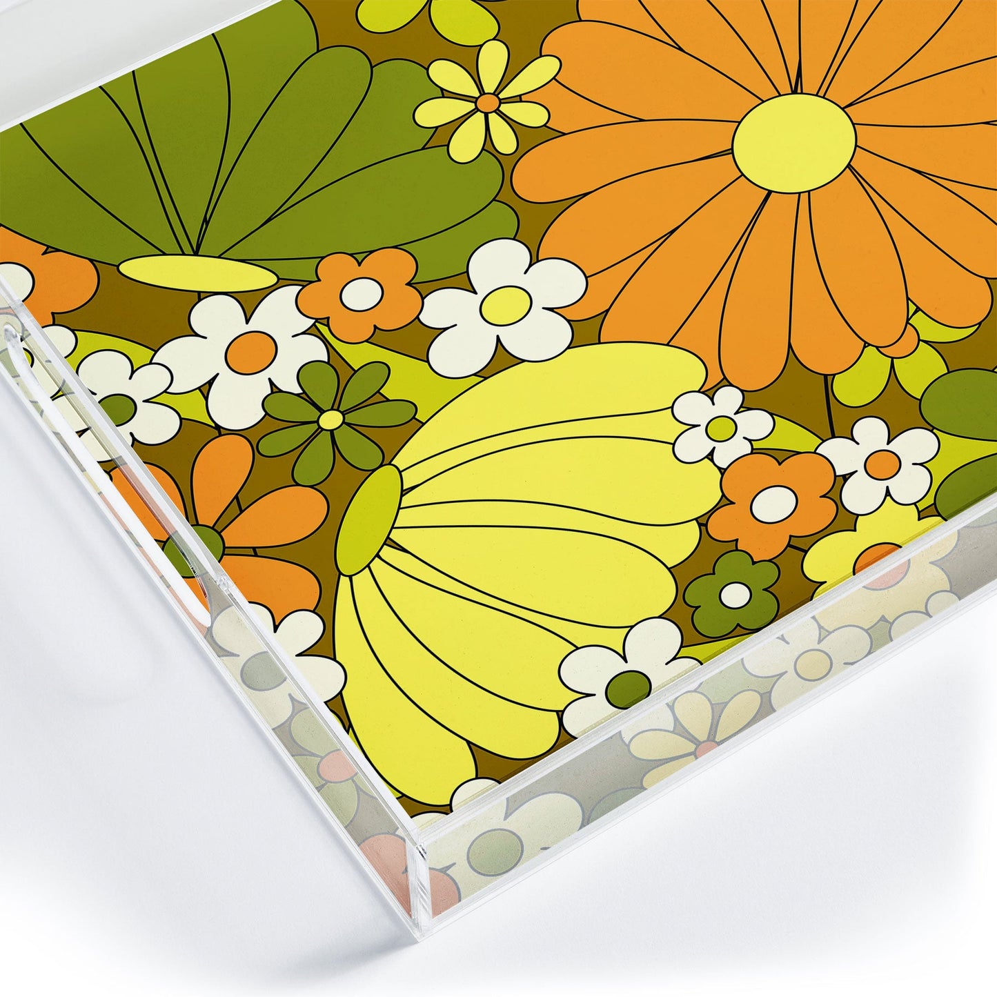 Jenean Morrison Vintage Pillowcase Green Acrylic Tray