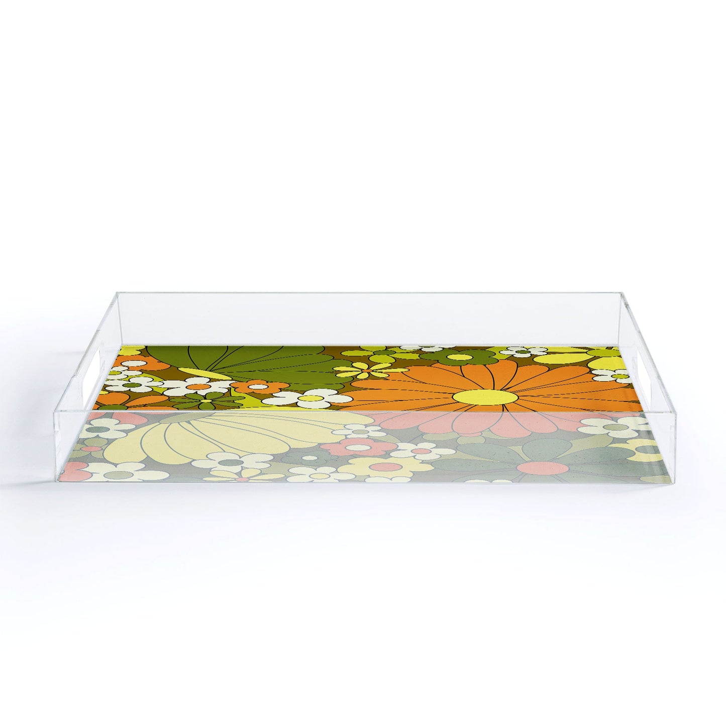 Jenean Morrison Vintage Pillowcase Green Acrylic Tray