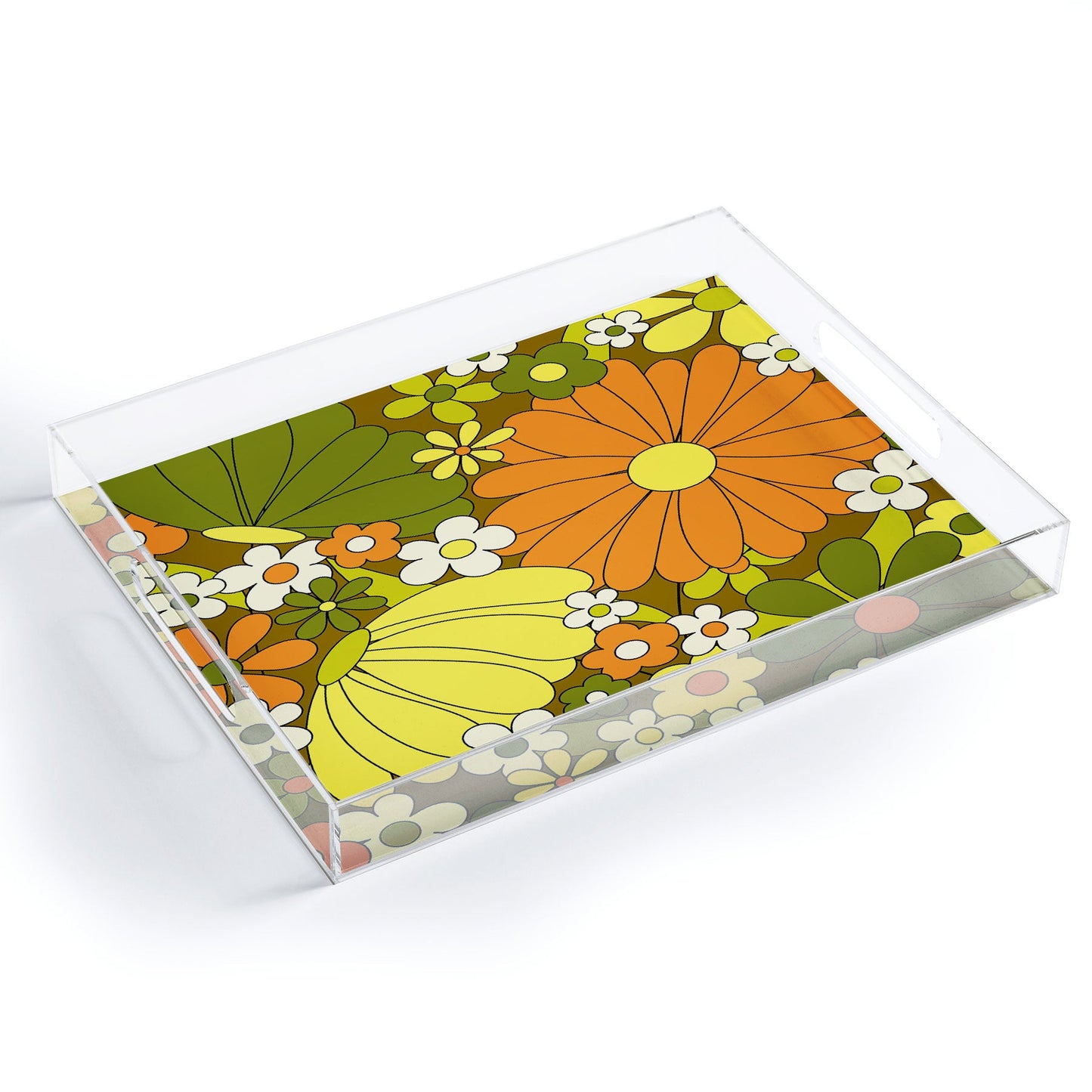 Jenean Morrison Vintage Pillowcase Green Acrylic Tray