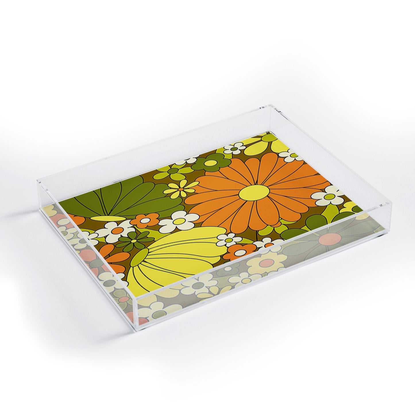 Jenean Morrison Vintage Pillowcase Green Acrylic Tray