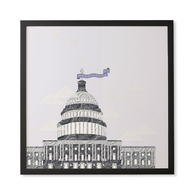 Jennifer Hill Washington DC Capitol Building Framed Wall Art
