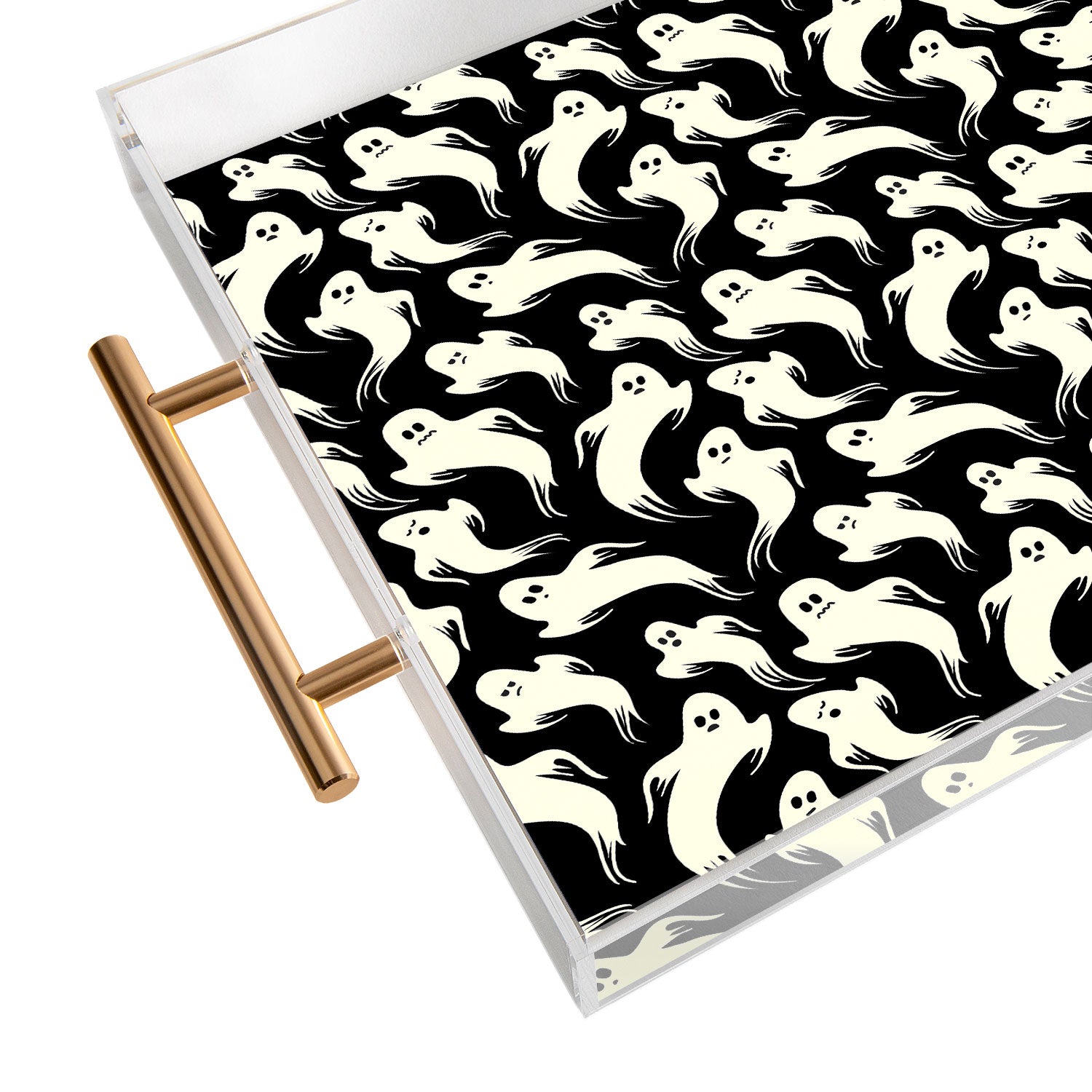 Jennifer Ladd Halloween ghosts 2 Acrylic Tray