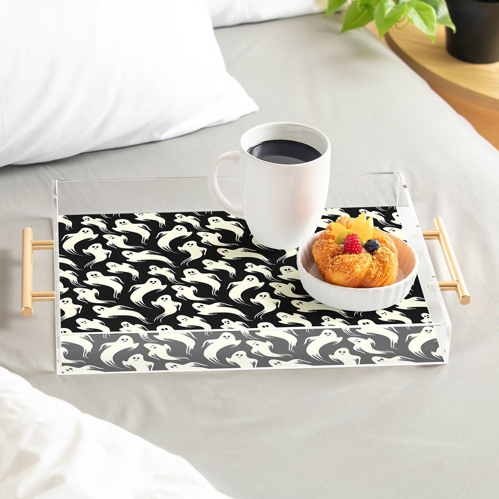 Jennifer Ladd Halloween ghosts 2 Acrylic Tray