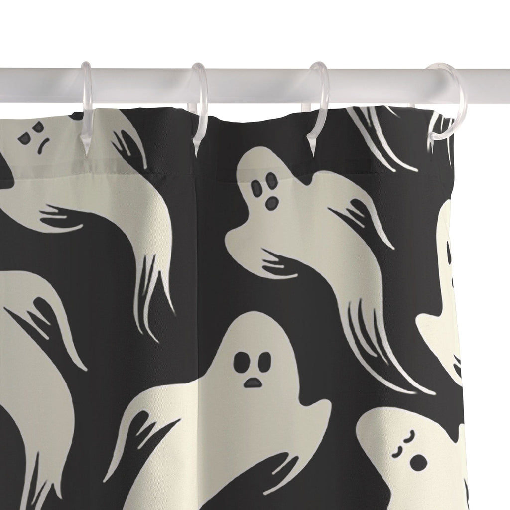 Jennifer Ladd Halloween ghosts 2 Shower Curtain