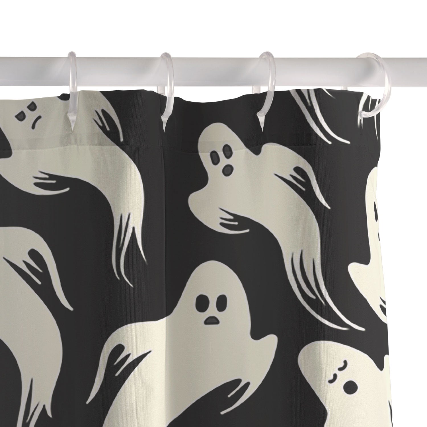 Jennifer Ladd Halloween ghosts 2 Shower Curtain