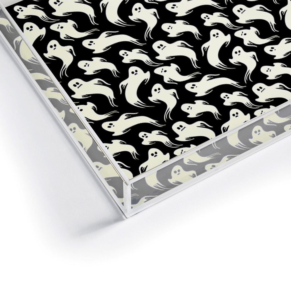 Jennifer Ladd Halloween ghosts 2 Acrylic Tray