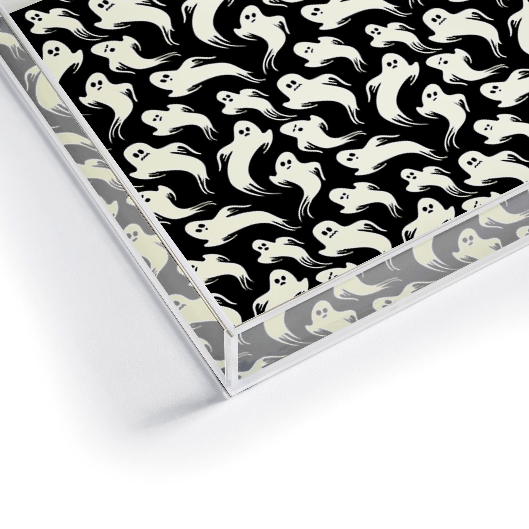 Jennifer Ladd Halloween ghosts 2 Acrylic Tray
