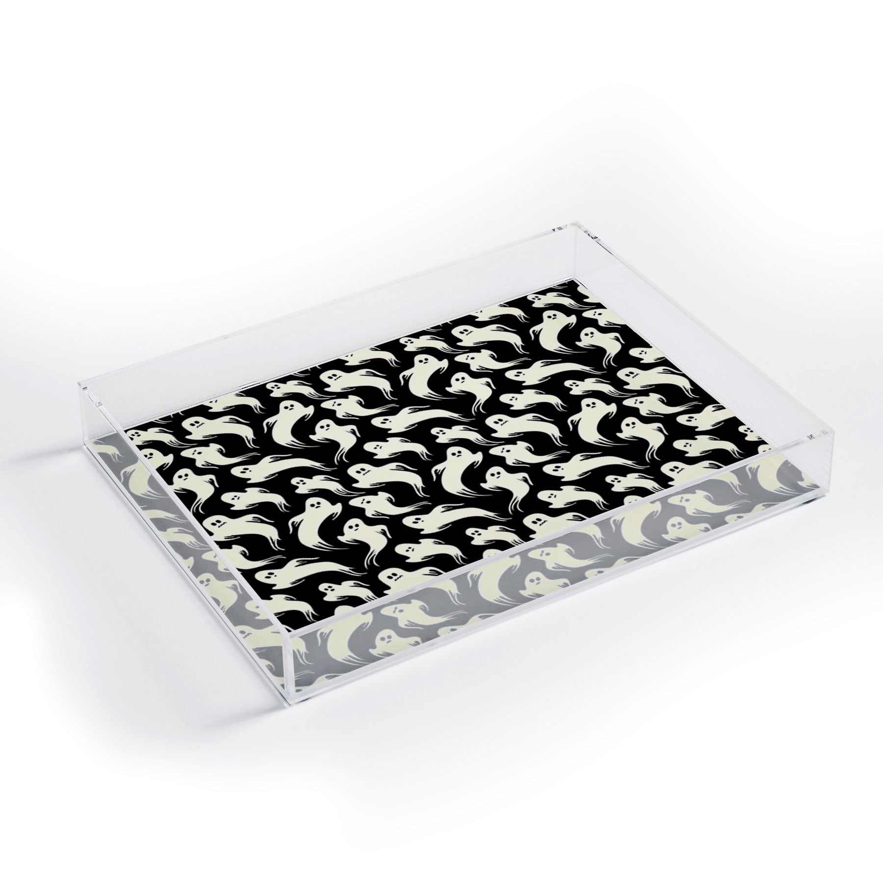 Jennifer Ladd Halloween ghosts 2 Acrylic Tray
