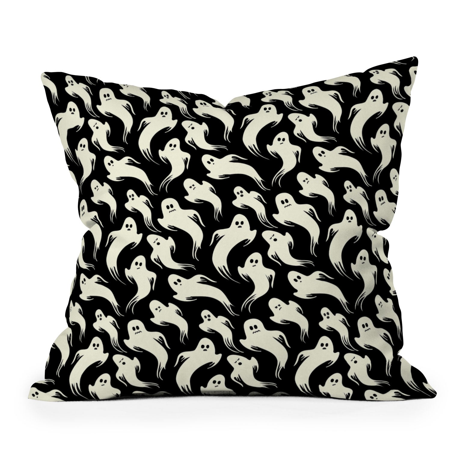 Jennifer Ladd Halloween ghosts 2 Throw Pillow