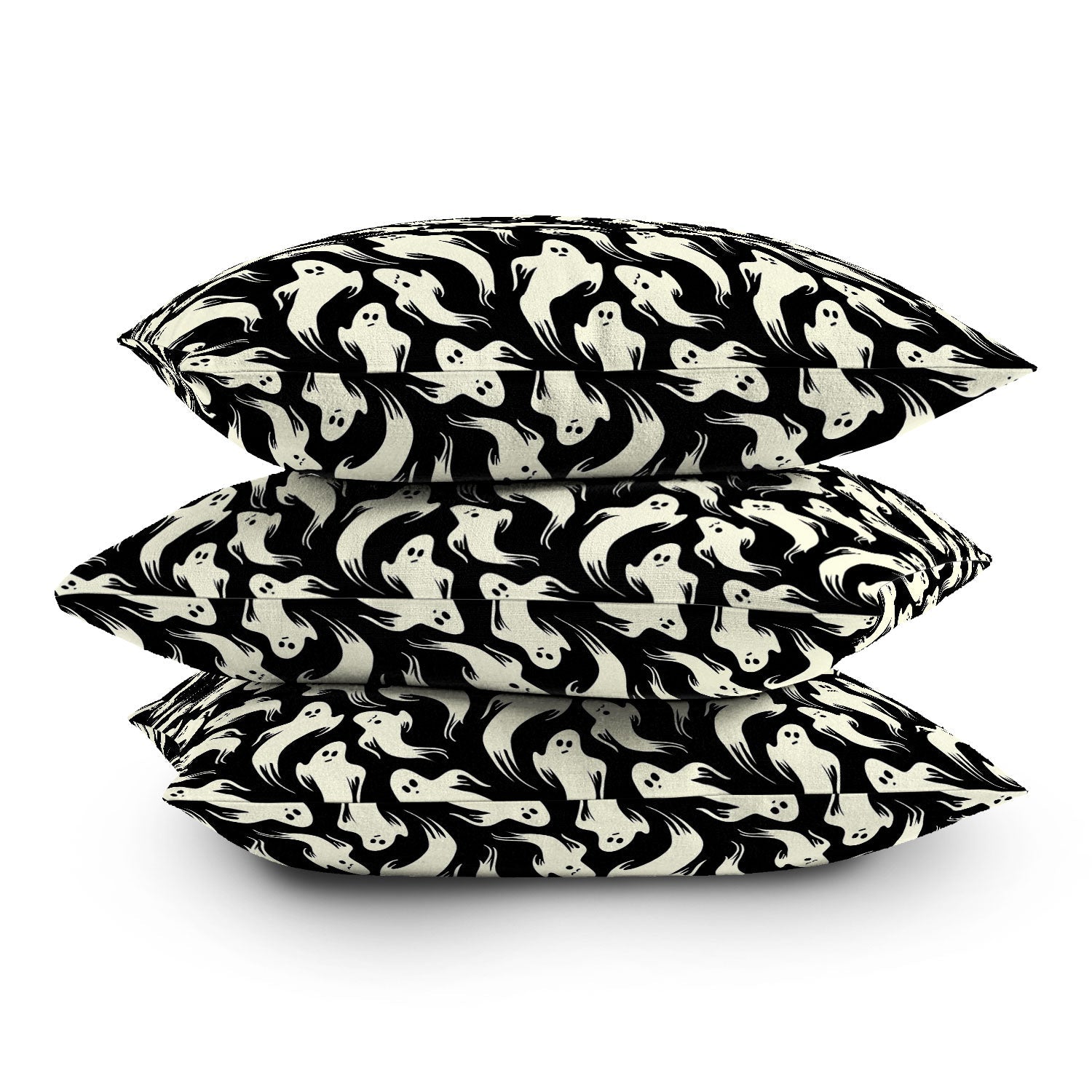 Jennifer Ladd Halloween ghosts 2 Outdoor Throw Pillow