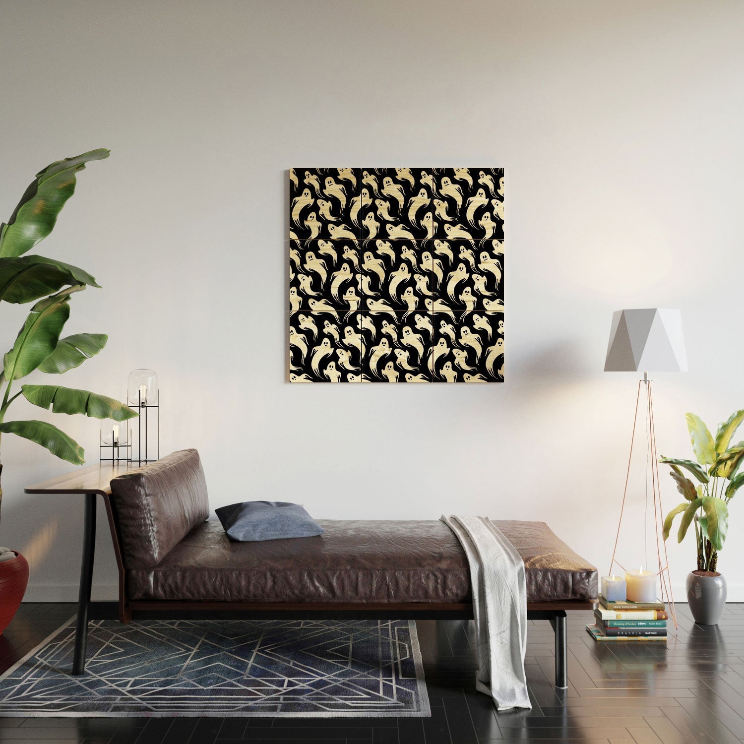 Jennifer Ladd Halloween ghosts 2 Wood Wall Mural