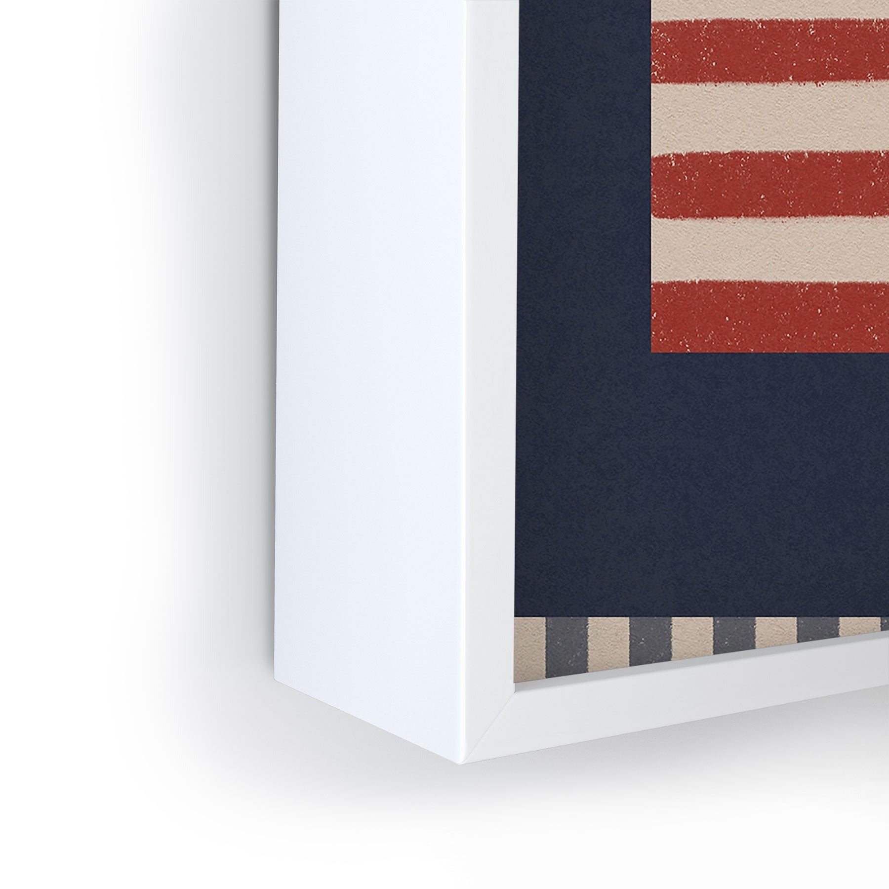 DENY Designs Gingham Flag Framed Mini Art Print