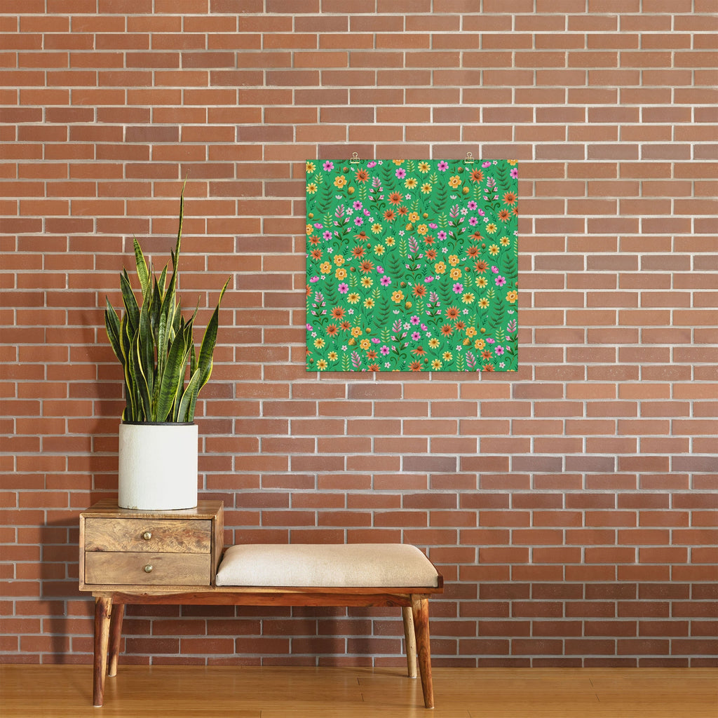 Pimlada Phuapradit Ditsy Spring Floral Green Art Print