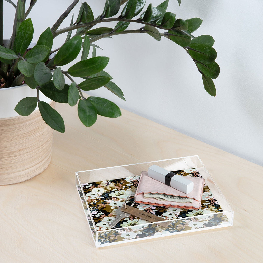Marta Barragan Camarasa Romantic Floral Fusion Acrylic Tray