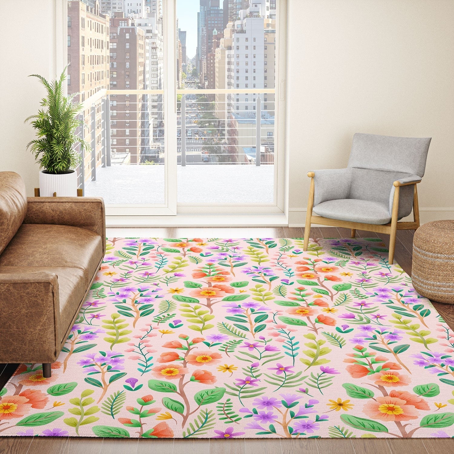 Pimlada Phuapradit Ditsy Spring Floral Area Rug