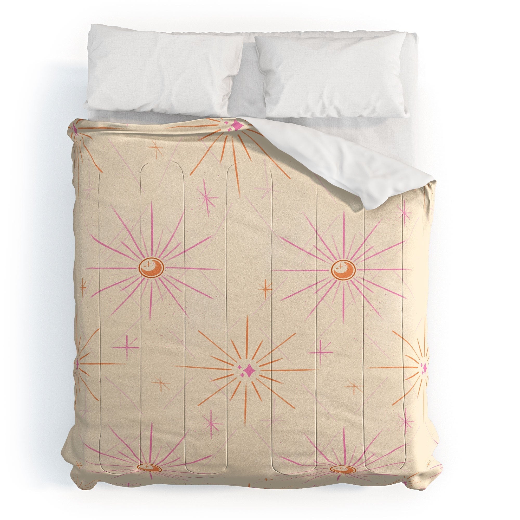 Little Om Pattern Little Moon cream Comforter