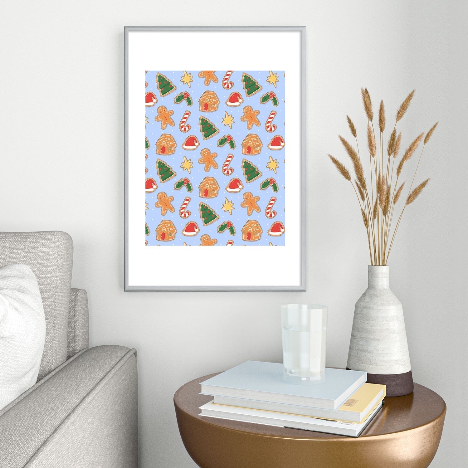 Love_Ryming Christmas Cookies Metal Framed Art Print