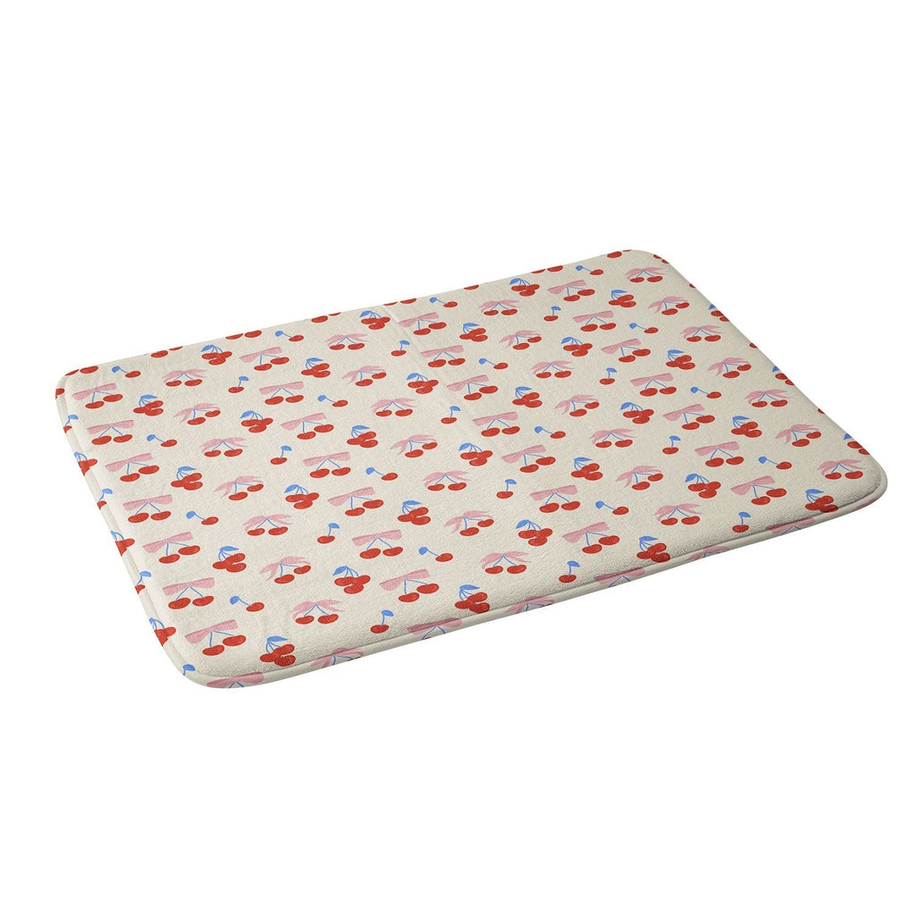 Design by Spark Cherries And Ribbons Memory Foam Bath Mat