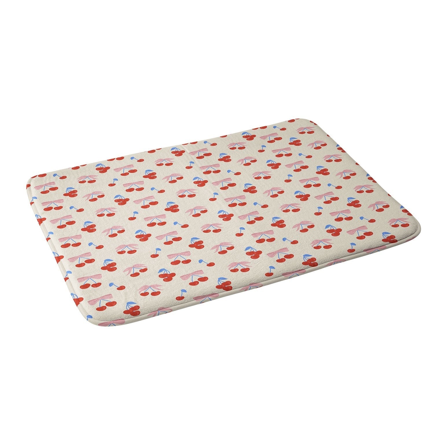 Design by Spark Cherries And Ribbons Memory Foam Bath Mat