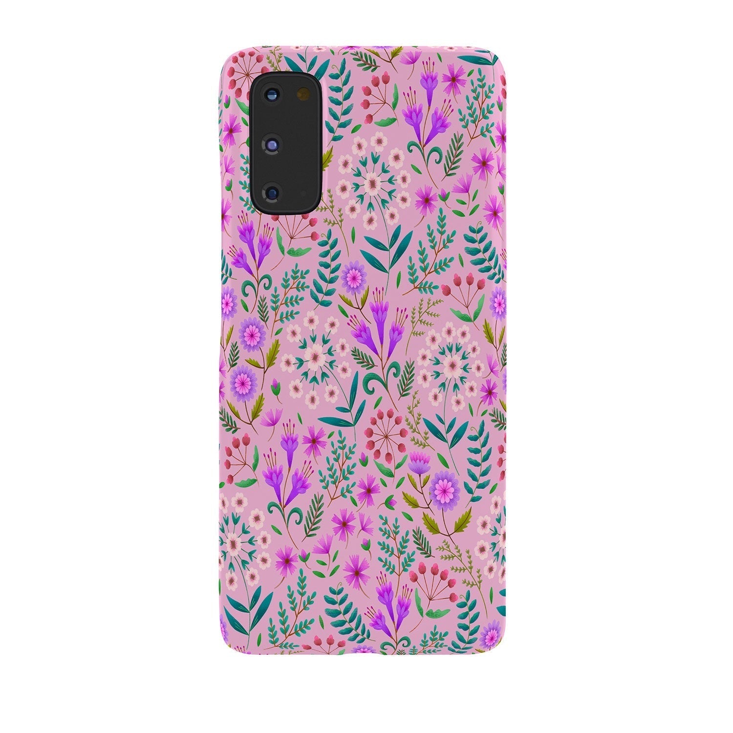 Pimlada Phuapradit Ditsy Purple Floral Half Drop Phone Case