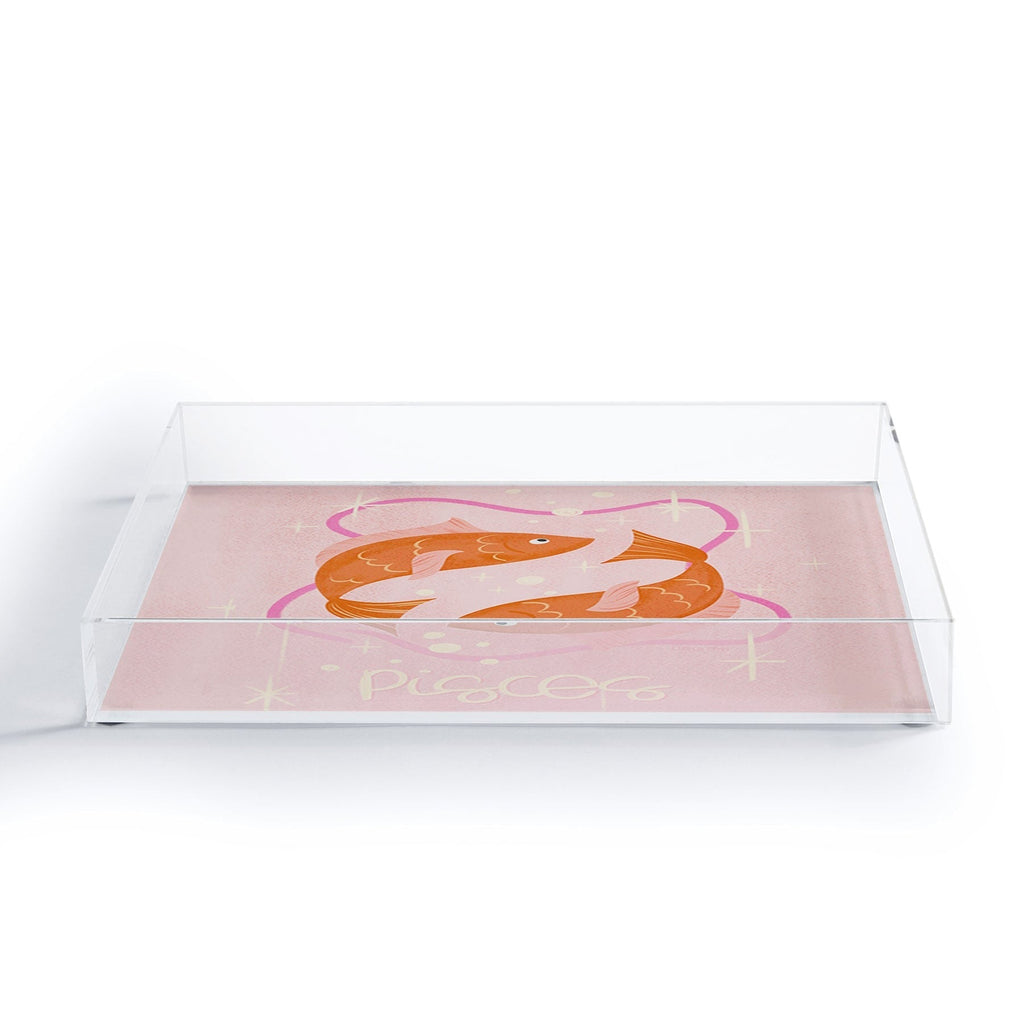 Little Om Zodiac Sign Pisces Acrylic Tray