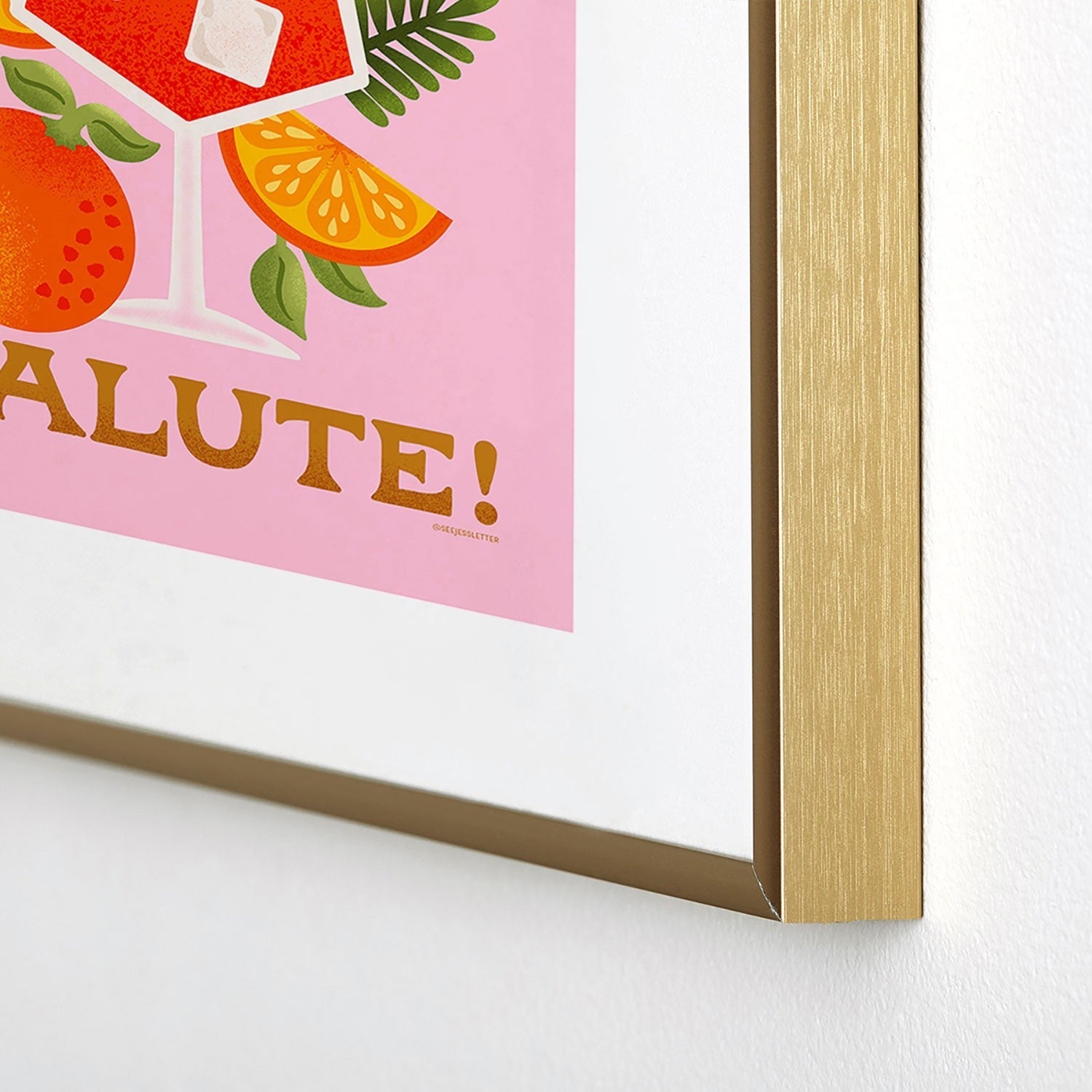 Jessica Molina Orange Spritz Metal Framed Art Print