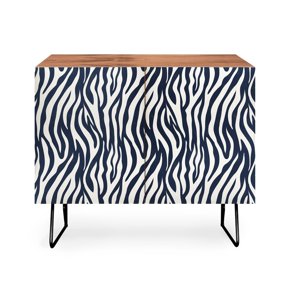 Avenie BR Navy Tiger Stripes Credenza