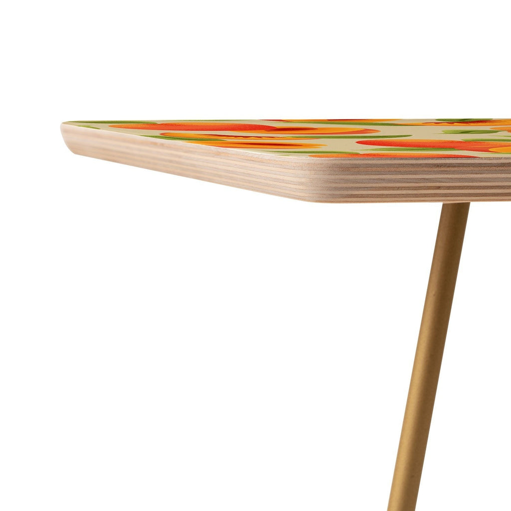 Jessica Molina Peach Pattern Side Table